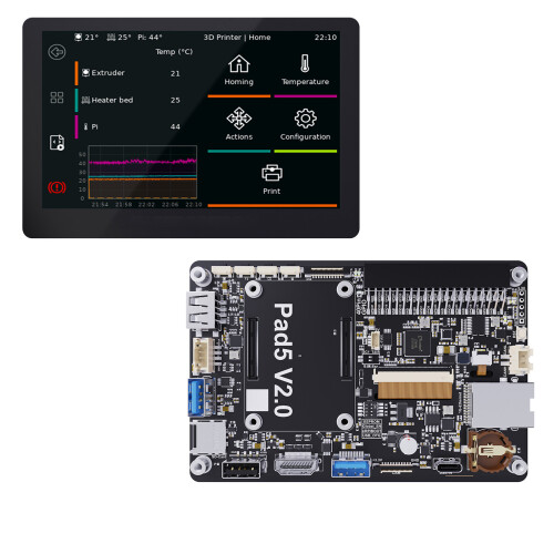 5Inch Large IPS Touchable Screen for Pad5 V2 3D Printer Enhances