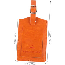 3 stuks reisbagagelabels voor dames, taslabels, ID-kaartlabels, kofferidentificatielabels van PU-leer