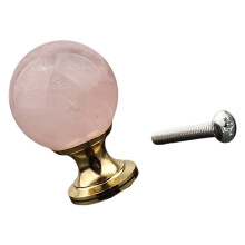 Crystal Round Ball Drawer Pulls Simple Furniture-pink color