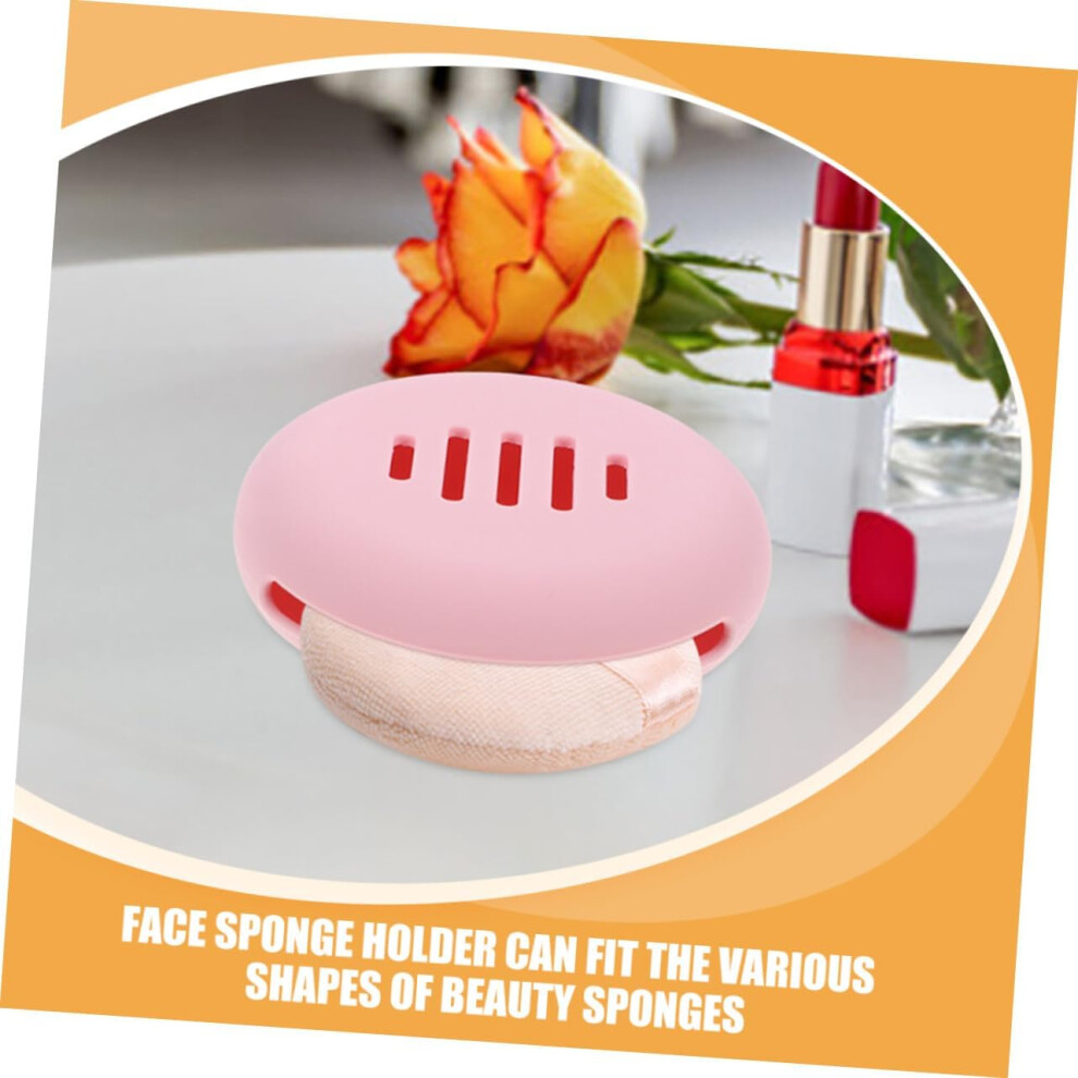 Hkhbjs 3Pcs Silicone Makeup Sponge Holder Case Travel Powder Puff Organizer Minimalist Makeup Sponge Storage
