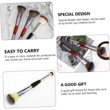 Lot de 3 pinceaux de maquillage double embout pour fard à paupières, applicateur pour femme, accessoire pour une utilisation quotidienne.