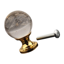 Crystal Round Ball Dressers Knob Kitchen Cabinet-white color