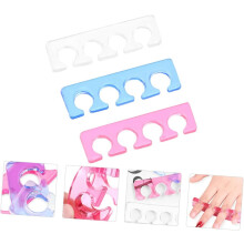 3 séparateurs d'orteils pratiques, outil de pédicure et de nail art en silicone.