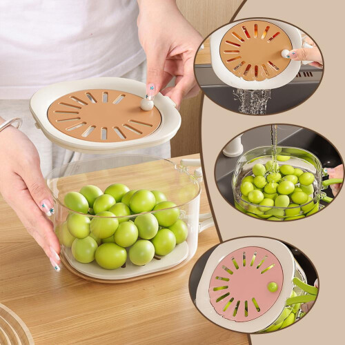 Panier à fruits en plastique double couche 2
