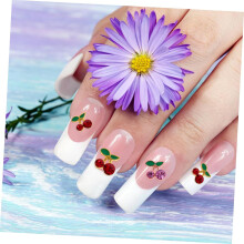 32pcs Cherry Nail Charms 3d Manicure Decoration Small Red Rhinestones for Nails Accessories for Women Salon Use