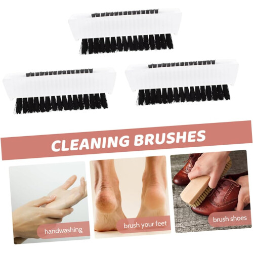 3pcs Double-sided Nail Scrubber Brush for Cleaning under Fingernails High-temperature 2