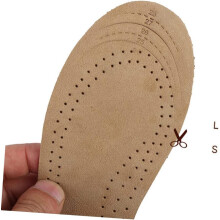 3er-Pack Leder-Einlegesohlen für Damen und Herren, schweißdämpfend, atmungsaktiv, für Fußpflege, Sportschuhe, Größe S