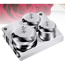 Acrylflüssigkeits- und Pulverbehälter-Set, 3-teilig, Edelstahl-Nagelkunstwerkzeuge mit Deckel