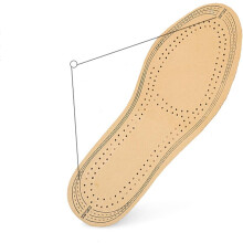 3 Paar atmungsaktive Einlegesohlen aus Schweinsleder für Schuhe, absorbierende Einlegesohlen, schweißregulierend, Ersatz-Innensohlen