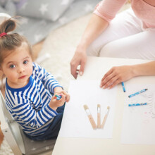 3-teiliges Schablonenpinsel-Set aus Holz mit reinen Borsten für Acryl- und Ölmalerei, runde Pinsel