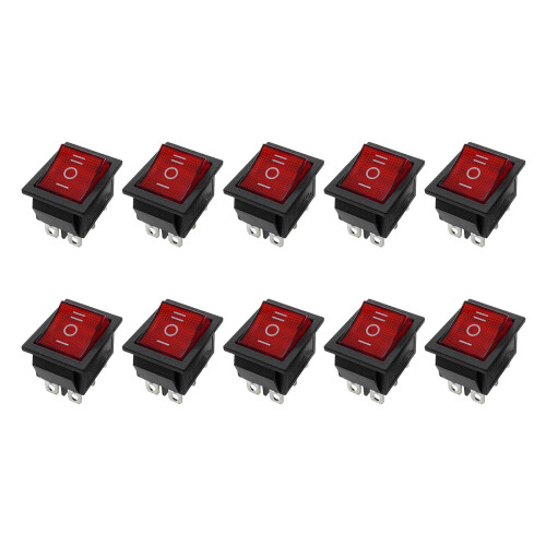 Rocker Powered Switches With High Heat-red without light