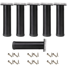6lots Aluminum Alloys Adjustable Furniture Feet Modern-Black