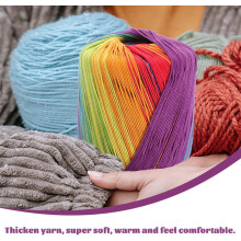 3 Rollen Spitzengarn mit Farbverlauf für DIY-Bastelarbeiten, Häkelgarn für Strickprojekte zu Hause