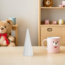 12 Stück Schaumstoffkegel aus Polystyrol für Bastelarbeiten, DIY-Weihnachtsbaumdekorationen, Partydekorationen, weißer Schaumstoff