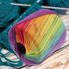 3 Rollen Spitzengarn mit Farbverlauf für DIY-Bastelarbeiten, Häkelgarn für Strickprojekte zu Hause
