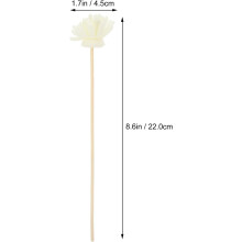 36 bâtonnets diffuseurs d'arômes en bois à motif floral, couleur kaki, absorbant les huiles essentielles