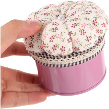 Estuche portátil de 3 piezas con forma de calabaza para guardar agujas de coser y tejer, bordar y alfileres.
