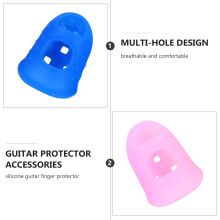 Siliconen vingerbeschermers voor ukelele, beschermende vingerbeschermers met draaiknop voor gitaristen en beginners. Heeft geen invloed op het gevoel.