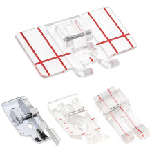 4-delige huishoudelijke 1/4 inch naaimachine naaivoetset Clear