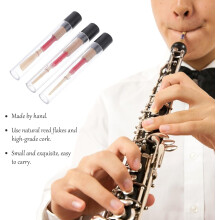3 Pcs Reeds for Oboe Natural Reed Wooden Instrument with Cork Wood Soft Long Life and Storage Boxes