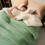 Melkfluwelen lamswollen deken, queensize, groen 5