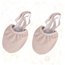 3pairs Elastic Band Dance Shoes for Adult Half Dancing Shoes Toe Protector for Ballet Training and Performance