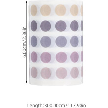 Dot Washi Tape Sticker-Set (3 Rollen), selbstklebende runde Punkt-Etiketten für Planer und Scrapbooking