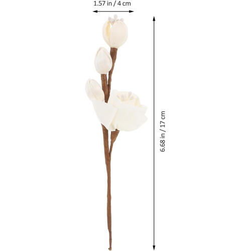 3 Reispapier-Diffusorstäbchen mit elegantem Blumendesign und natürlichem Duft verbessern die Luftqualität 1