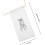 3Pcs White Ballet Shoe Bags with Drawstring Closure, Lint Material 2