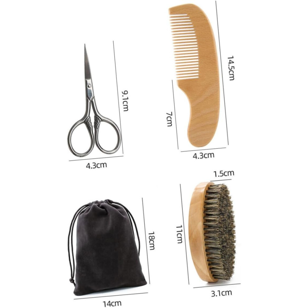 Hkhbjs 3 Sets Beard Shaving Scissors And Comb For Beard Styling Barber Kit For Men's Barber Scissors Included