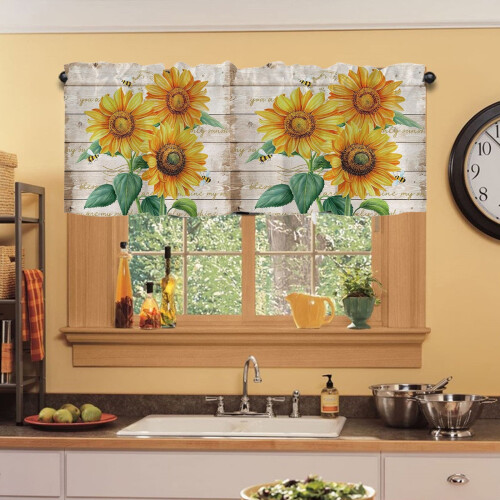 A-546 D Window Valance Cottage Sunflower Pattern 18x54 1