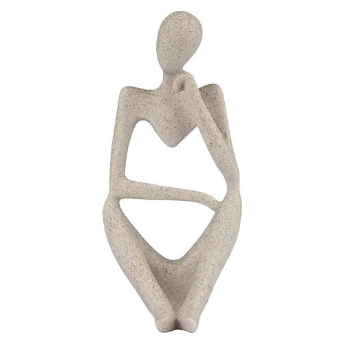 Sandsten Resin Thinker Skulptur Abstrakt Skrivebordsstatue