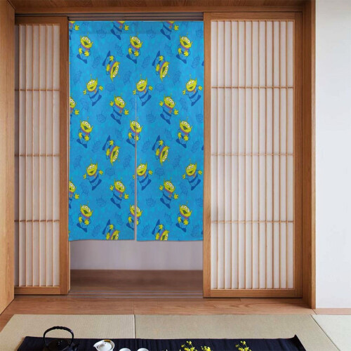 Cortinas blackout com estampa de alienígenas para quarto e sala de estar.