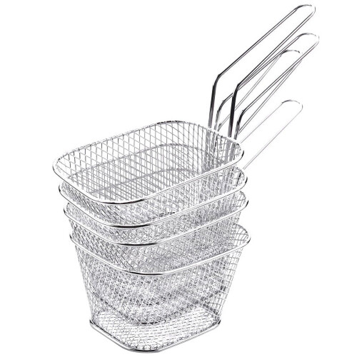 Stainless Steel Mini Fry Basket 4 pcs