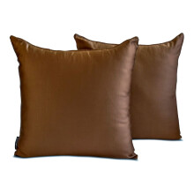Fețe de pernă HomeCentric din satin maro, 22x22inch, pachet de 2