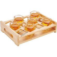 Drewniana taca na kieliszki do shotów 12 x 1 uncji