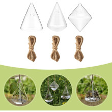 Geometrische Hydroponik-Flasche aus Glas, Terrarium-Behälter, hitzebeständig