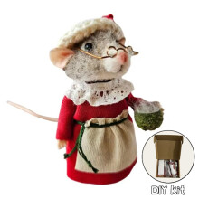 Felt Mouse Ornament Kit - Handmade Christmas Decoration
