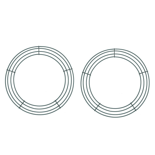 Moldura de metal redonda para guirlanda, 30 cm (12 polegadas), pacote com 2 unidades, verde.