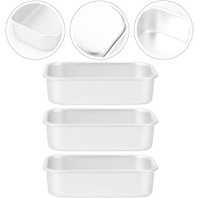 3 st bakformsplåtar brödformar rektangulära aluminiumlegering multifunktionella enkla