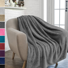 Faux Fur Sherpa Throw Blanket 50 x 60 in