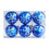 Weihnachtskugeln aus blau bemalten Schneeflocken, 6 cm 1