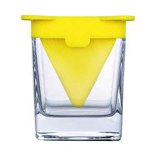 Whisky-Keilglas-Set mit Silikon-Eisform