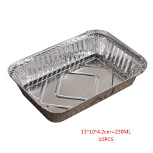 Tigăi de masă pentru abur din folie de aluminiu cu capac, 10 bucăți