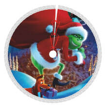 Gonna per albero di Natale Grin-Ch da 48 pollici, decorazione rustica per le feste