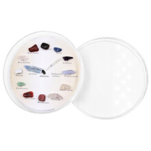 Relógio de parede de pedra de ágata, relógio de mesa decorativo de minério de cristal