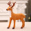 Reindeer Sculpture Standing Deer Desktop Ornament 1 Piece 1
