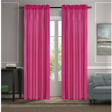Hot Pink Semi-Sheer Voile Curtains 2 pcs 54" W x 63" L