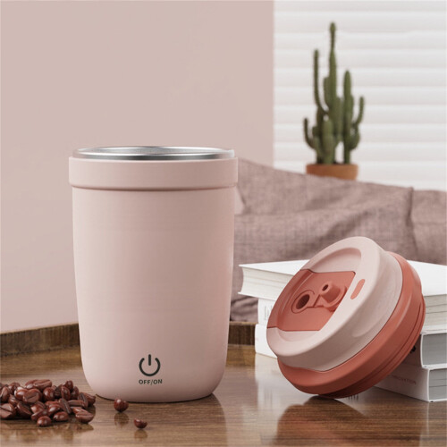 Taza mezcladora automática de acero inoxidable de 400 ml.