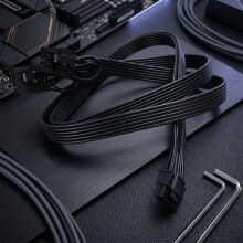 Flexibles 60 cm langes modulares 12-VHPWR-zu-2X8-Pin-Stromkabel
